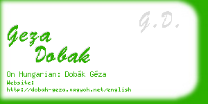 geza dobak business card